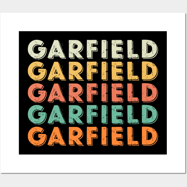 Garfield Name Retro Vintage T Shirt Garfield Name gift item Wall Art by dkdesign96